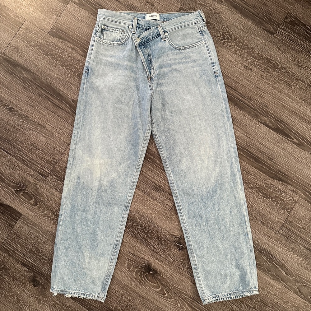AGOLDE criss cross jeans